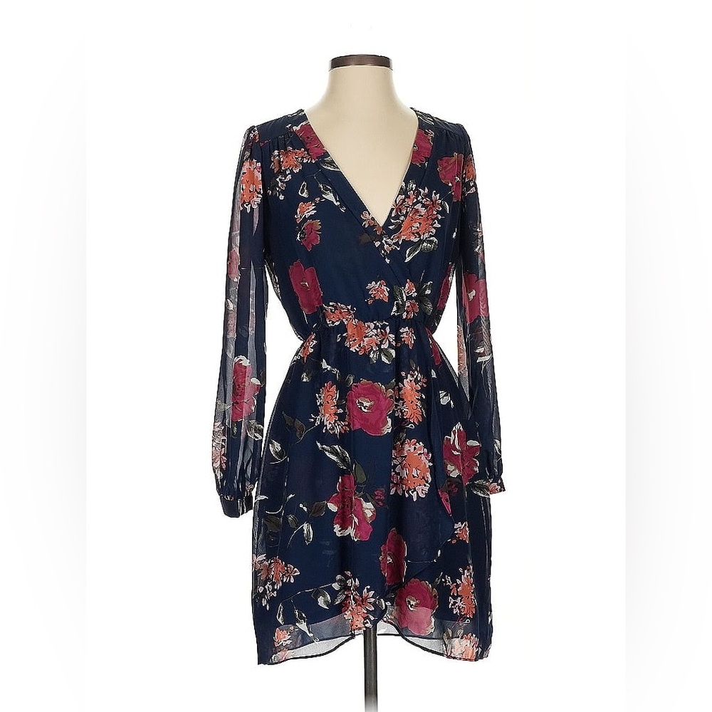 Lulus Floral Navy Dress